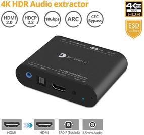 img 3 attached to 🔌 gofanco Пророчество HDMI 2.0 Вытяжной Усилитель Конвертер и Повторитель - Поддерживает 4K 60 Гц, HDR, HDMI 2.0a, HDCP 2.2