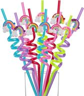 🌈 colorful rainbow straws - ideal party favors for birthday celebrations, baby showers, and goody bags - 20 pack logo