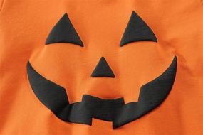 img 1 attached to 🎃 Halloween Pumpkin Sweatshirt for Toddler Boys and Girls - Long Sleeve Glow in the Dark Skeleton Tops