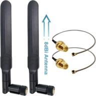 📶 high-gain dual band wifi antenna ipex, 2.4ghz 5.8ghz, with 2x 20cm u.fl to rp-sma female extension cable, ideal for mini pcie card, wireless router, notebook computer, ps4, drone logo