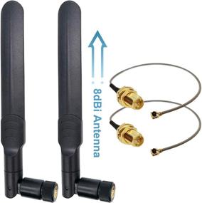 img 4 attached to 📶 High-gain Dual Band WiFi Antenna IPEX, 2.4GHz 5.8GHz, with 2x 20cm U.FL to RP-SMA Female Extension Cable, ideal for Mini PCIe Card, Wireless Router, Notebook Computer, PS4, Drone