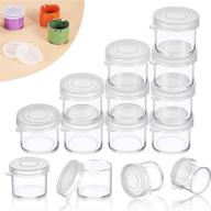 📦 50 plastic mini containers with lids for craft storage: small paint cups for diy crafts, beads, seeds, clay, and more logo