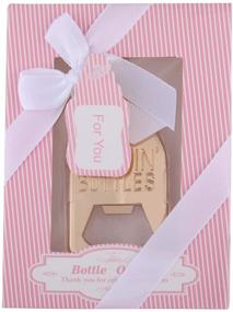 img 3 attached to 🍼 New Pink Baby Shower Favor: 12pcs Poppin Bottle Opener Gift Set with Exquisite Packaging Box - Perfect Wedding & Party Souvenir, Ideal for Guests - by WeddParty