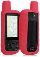 🔴 защитный красный силиконовый чехол для garmin gpsmap 66s / 66st - обеспечивает безопасность и долговечность вашей навигационной системы gps. логотип