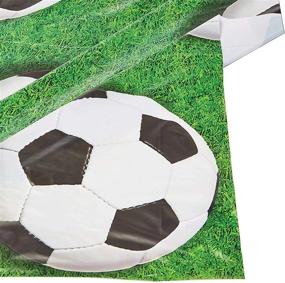 img 2 attached to ⚽️ Beistle 54532 Soccer Ball Tablecover: Green/White/Black, 54x108-Inch - Quality, Decorative Tablecloth for Sports-Themed Parties