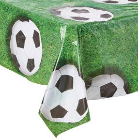 img 3 attached to ⚽️ Beistle 54532 Soccer Ball Tablecover: Green/White/Black, 54x108-Inch - Quality, Decorative Tablecloth for Sports-Themed Parties