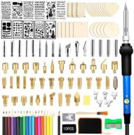 🔥 catnes 126pc wood burning kit - professional soldering iron tool set with adjustable temperature for pyrography, embossing, carving, soldering tips logo