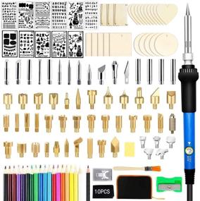 img 4 attached to 🔥 Catnes 126PC Wood Burning Kit - Professional Soldering Iron Tool Set with Adjustable Temperature for Pyrography, Embossing, Carving, Soldering Tips