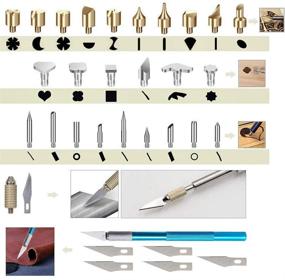 img 1 attached to 🔥 Catnes 126PC Wood Burning Kit - Professional Soldering Iron Tool Set with Adjustable Temperature for Pyrography, Embossing, Carving, Soldering Tips