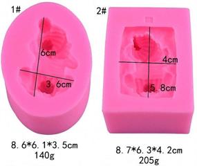 img 2 attached to 2Pcs 3D Baby Silicone Chocolate Candy Fondant Soap Candle Mold - Ideal for Baby Shower, 1st Birthday & Cake Topper Decorations