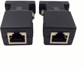 img 1 attached to 💻 Halokny VGA Extender Over Ethernet Адаптер (2 шт.) для VGA 15 Pin Male - CAT5 CAT6 RJ45 Female, сетевой кабель Extension