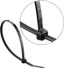img 1 attached to 🔗 Industrial Grade Cable Ties - 6 Inch Superun Selflocking Zip Ties, Pack of 100 - 40 Lbs Tensile Strength Wire Ties (Black)