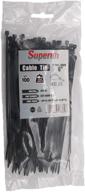 🔗 industrial grade cable ties - 6 inch superun selflocking zip ties, pack of 100 - 40 lbs tensile strength wire ties (black) logo