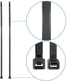 img 2 attached to 🔗 Industrial Grade Cable Ties - 6 Inch Superun Selflocking Zip Ties, Pack of 100 - 40 Lbs Tensile Strength Wire Ties (Black)