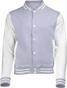 img 1 attached to AWDis Hoods Varsity Jacket White Boys' Clothing : Jackets & Coats