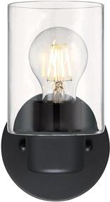 img 2 attached to 💡 Westinghouse Lighting Sylvestre Indoor Wall Light Fixture - Matte Black Finish with Clear Glass -1-Light Transitional Design