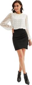 img 1 attached to LIUMILAC Womens Stretchy Office Ruched Women's Clothing