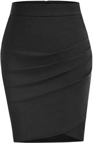 img 4 attached to LIUMILAC Womens Stretchy Office Ruched Women's Clothing