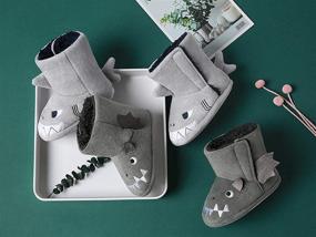 img 2 attached to 🐾 Animal Toddler Indoor Boy's Slipper Booties Shoes