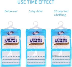 img 1 attached to 🌧️ NATRUTH 12-Pack Moisture Absorber Packets, Ideal for Kitchen, Bathroom, and Wardrobe, Moistureproof Desiccant Hanging Bags, Humidity Packs, Closet Dehumidifier Bags, Absorbs 9.15OZ of Moisture