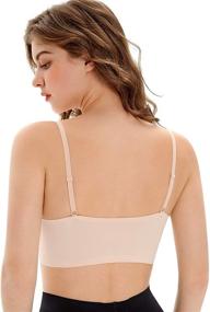 img 3 attached to 👙 PRETTYWELL Seamless Wire Free Bras: Ultimate Comfort for A to D Cups, V Neck Soft and Light Basic Bras for Women
