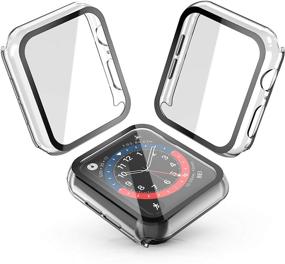 img 4 attached to 📱 Julk Apple Watch Series 6/SE/5/4 Case 44mm - 2020 New PC Overall Protective Cover with Slim Tempered Glass Screen Protector (2-Pack, Transparent)