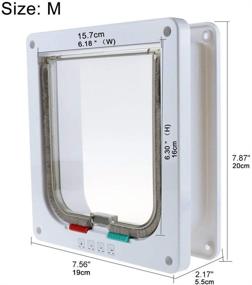 img 1 attached to 🐱 Hongyun Cat Door Flap: 4-Way Locking, Waterproof, Easy-Install for Cats and Small Dogs