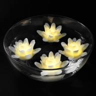 🕯️ water floating led candles (pack of 4) - ideal for wedding, pool, or bathtub decor (warm white) логотип