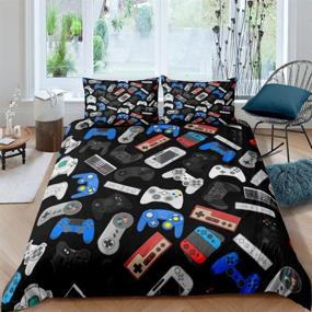 img 4 attached to Erosebridal Teens Gamepad Duvet Cover | Modern Gamer Comforter Cover Twin Size for Kids Boys | Video Game Bedding Set for Children | Player Gaming Joystick Bedspread Cover | Breathable Decorative Room | NO FILLING included