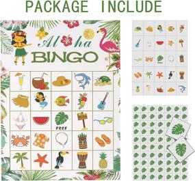 img 2 attached to 🌺 24 Pieces of Hawaii Bingo Game - Hawaiian Bingo Cards for Kids School Classroom Party Supplies Activity, Luau Aloha Party Favors and Gifts for Toddlers