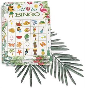 img 1 attached to 🌺 24 Pieces of Hawaii Bingo Game - Hawaiian Bingo Cards for Kids School Classroom Party Supplies Activity, Luau Aloha Party Favors and Gifts for Toddlers