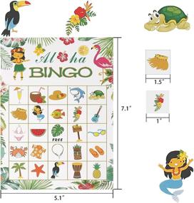 img 3 attached to 🌺 24 Pieces of Hawaii Bingo Game - Hawaiian Bingo Cards for Kids School Classroom Party Supplies Activity, Luau Aloha Party Favors and Gifts for Toddlers