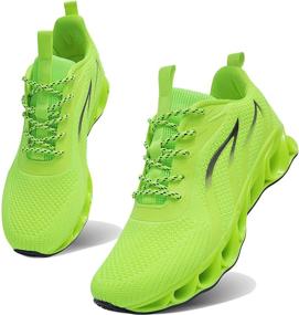 img 4 attached to 👟 Men's Fashion Sneakers: Breathable Walking Comfort Jogging Shoes