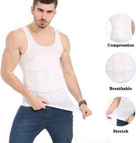 img 1 attached to 👕 JQ JQAMAZING Men's Slimming Body Shaper Vest: Abdomen Slim Shirt Compression Tank for Shaperwear Success