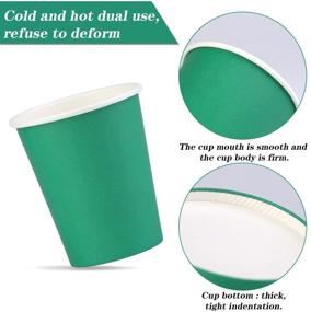 img 2 attached to ☕️ Giwrmu 8 oz 25 Pack Green Disposable Christmas Coffee Cups, Kitchen Paper Cups, Party Beverage Cups, Hot/Cold Drinking Cups for Coffee, Tea, Juice, Water