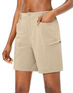 viodia women's quick dry hiking cargo 🩳 shorts: lightweight & stretch camping shorts with zipper pockets logo