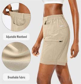 img 2 attached to Viodia Women's Quick Dry Hiking Cargo 🩳 Shorts: Lightweight & Stretch Camping Shorts with Zipper Pockets