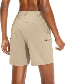 img 3 attached to Viodia Women's Quick Dry Hiking Cargo 🩳 Shorts: Lightweight & Stretch Camping Shorts with Zipper Pockets