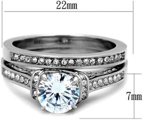 img 2 attached to Marimor Jewelry: Stunning 2.75 Ct CZ Stainless Steel Wedding Ring Set for Women (Size 5-10)