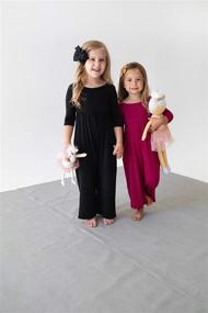 img 1 attached to Wine Red POPINJAY Girls' Rompers: Stylish Jumpsuits & Rompers for Girls