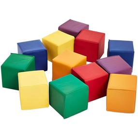 img 2 attached to 🧱 Versatile and Soft AmazonBasics Building Blocks | Small Size | 12 Piece Set