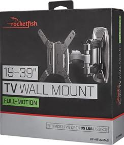 img 1 attached to Rocketfish Full Motion Wall Mount Black Furniture