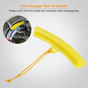 img 3 attached to 🔧 Protect Your Motorcycle Wheels with Yellow Rim Tire Protectors - 1 Pair