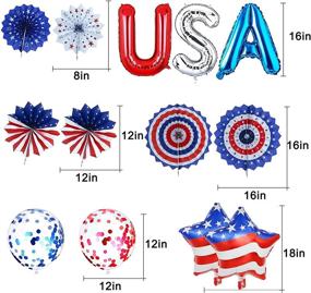 img 3 attached to Patriotic Decorations Including Balloons Independence Party Decorations & Supplies