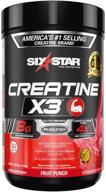 продукт: добавка для наращивания мышц и востановления: порошок six star creatine x3 - улучшенная смесь креатина hcl + моногидрат, вкус фруктового пунша (35 порций) логотип