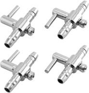 🐠 4pcs stainless steel air distributor splitter with one-way air flow control valve for aquarium fish tank by dgzzi logo