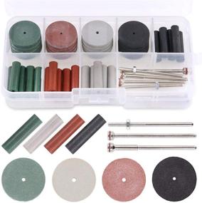 img 4 attached to 🔧 Swpeet 46Pcs Polishing Wheels Kit - Premium 40Pcs Rubber Polishing Wheels with Polishing Particle in 4 Colors + 6 Mandrel Shank - Ideal for Rotary Tool & Hand Pieces