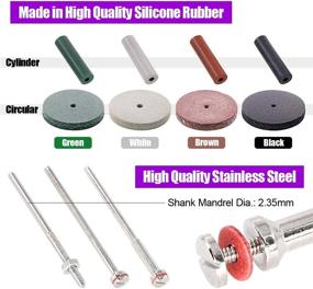 img 1 attached to 🔧 Swpeet 46Pcs Polishing Wheels Kit - Premium 40Pcs Rubber Polishing Wheels with Polishing Particle in 4 Colors + 6 Mandrel Shank - Ideal for Rotary Tool & Hand Pieces