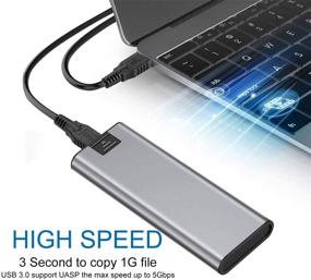 img 2 attached to 💻 Высокоскоростной алюминиевый корпус USB 3.0 для SSD M.2 NGFF с поддержкой UASP