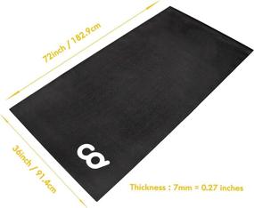 img 3 attached to 🚴 CyclingDeal Exercise Fitness Mat - 3'x6' Soft - Gym Equipment Waterproof Mat for Treadmill, Peloton Bike, Elliptical - Hardwood and Carpet Protection (36" x 72")